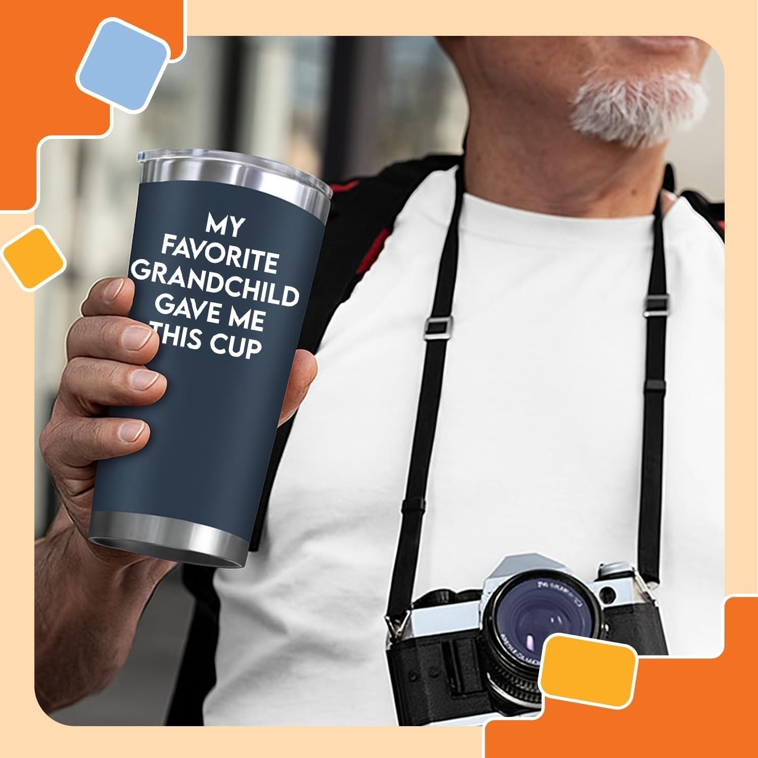 20 Oz BPA-Free Steel Tumbler – Perfect Gift for Grandfather&rsquo;s Birthday & More