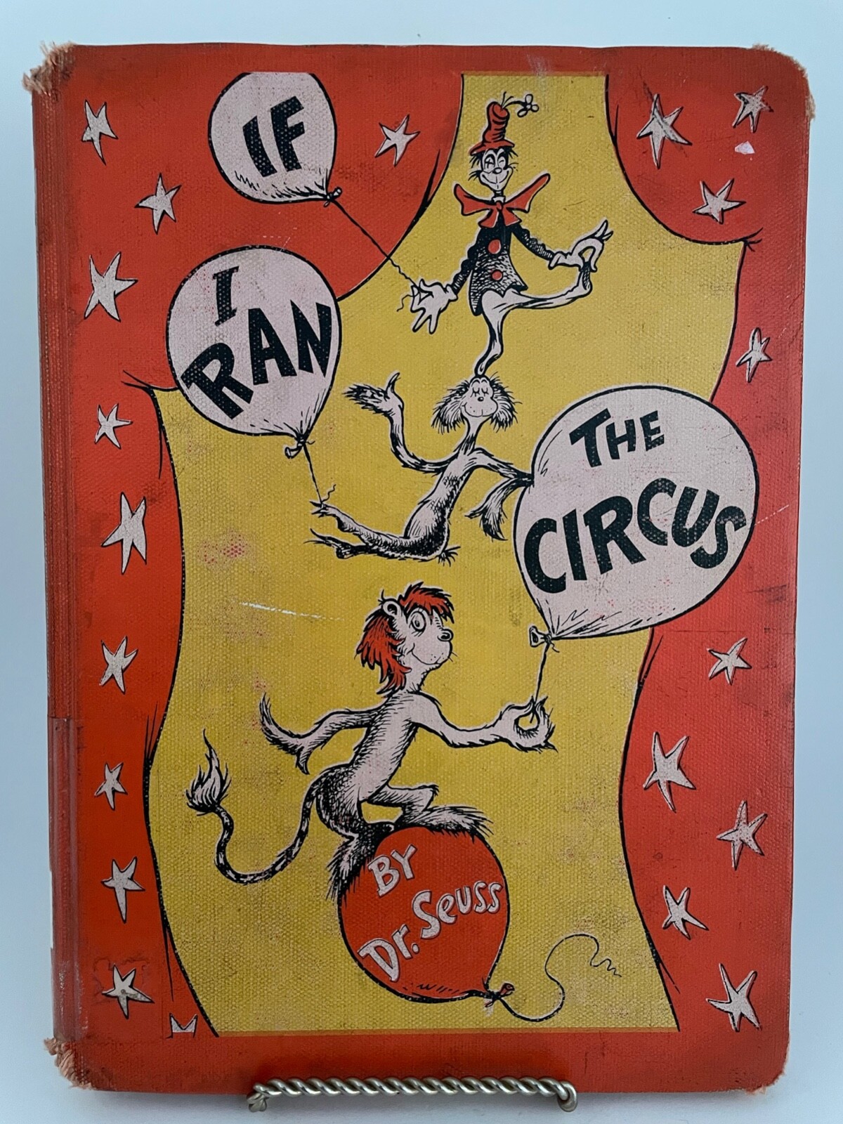 If I Ran The Circus Dr. Suess 1956 1st Ed. Ex Library Book Orange Cover Vtg RARE