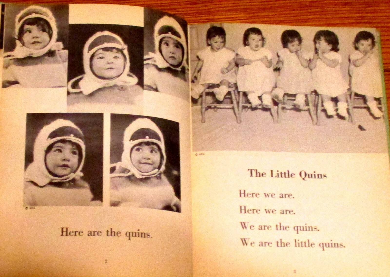 The Quins&rsquo; Book SIGNED by Jean Ayer 1937 114 Pages H/C Photograph Book RARE!!