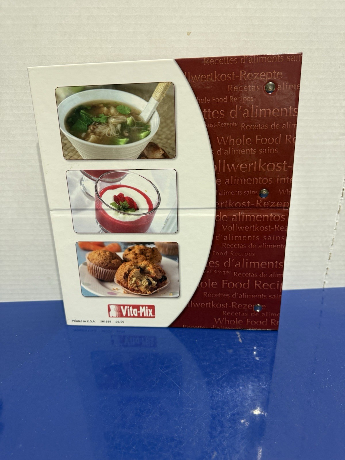 Vita-Mix Owner&rsquo;s Manual + Cookbook Recipes Instructions Binder w Built-In Stand