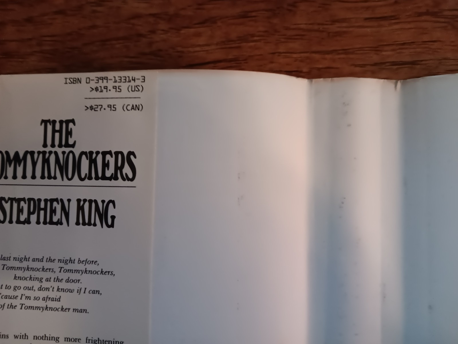The Tommyknockers by Stephen King 1987 HCDJ1 st Edition 1st Print Gold State