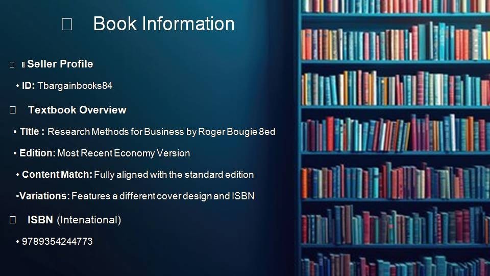 Research Methods for Business by Roger Bougie 8ed 9789354244773