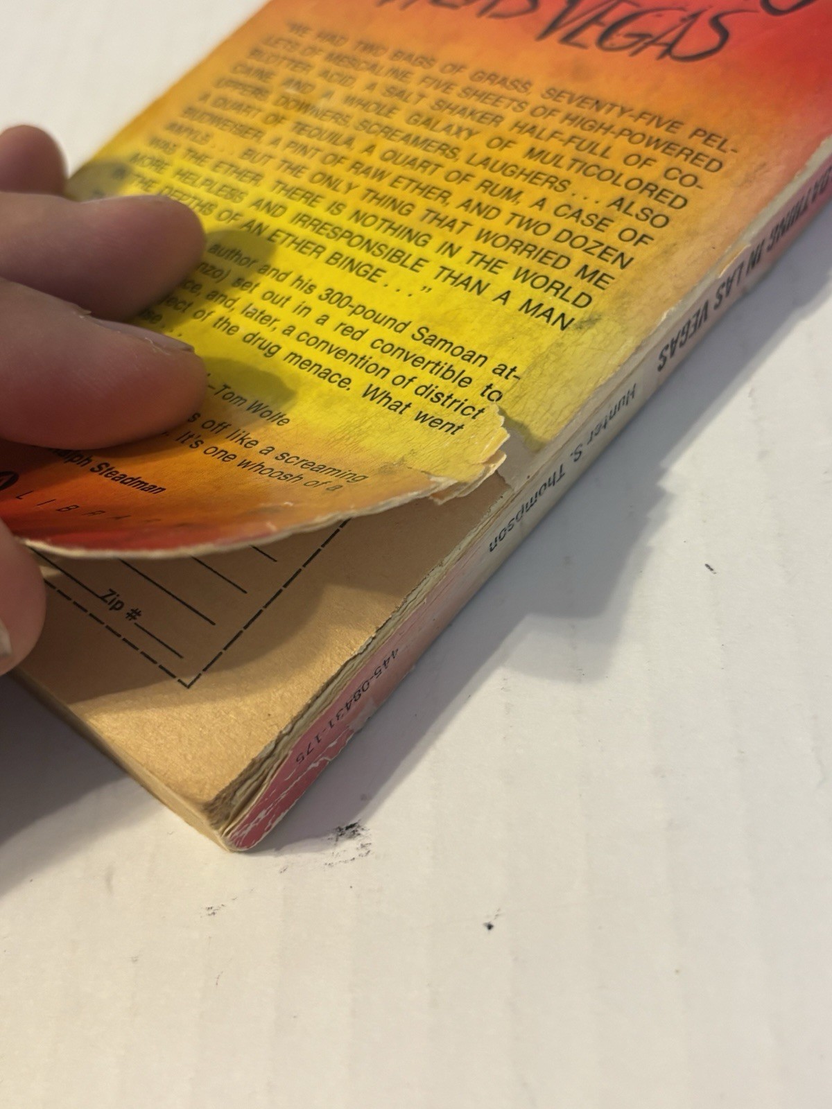 Fear and Loathing in Las Vegas by Hunter S. Thompson 1971 Paperback
