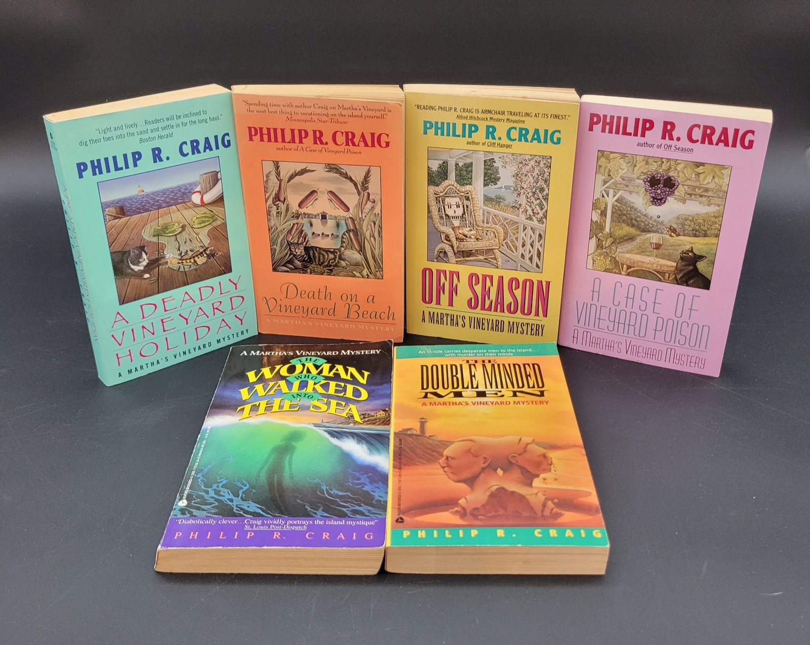 Lot of 6 Philip R Craig A Martha&rsquo;s Vineyard Mystery PB Novels Multiple Titles