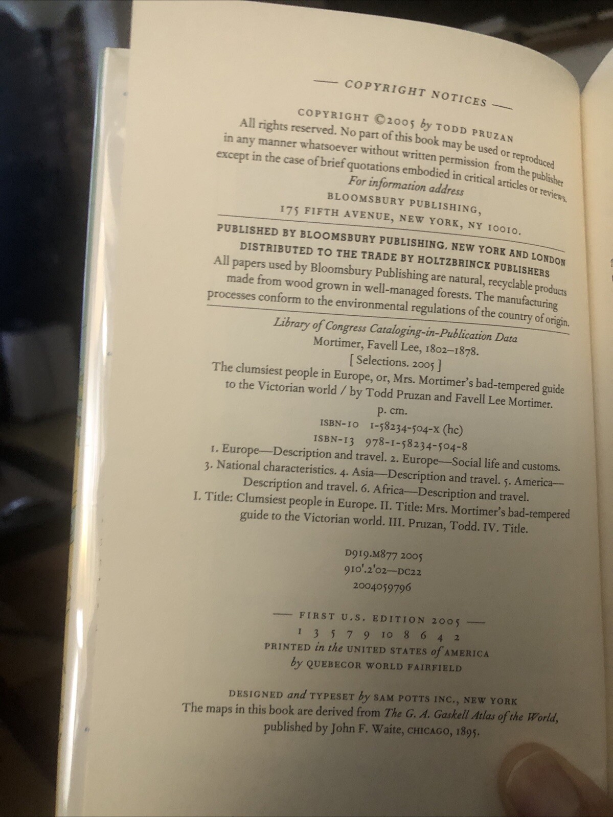 The Clumsiest People in Europe: Or, Mrs. Mortimer&rsquo;s Bad-Tempered Guide to the V,