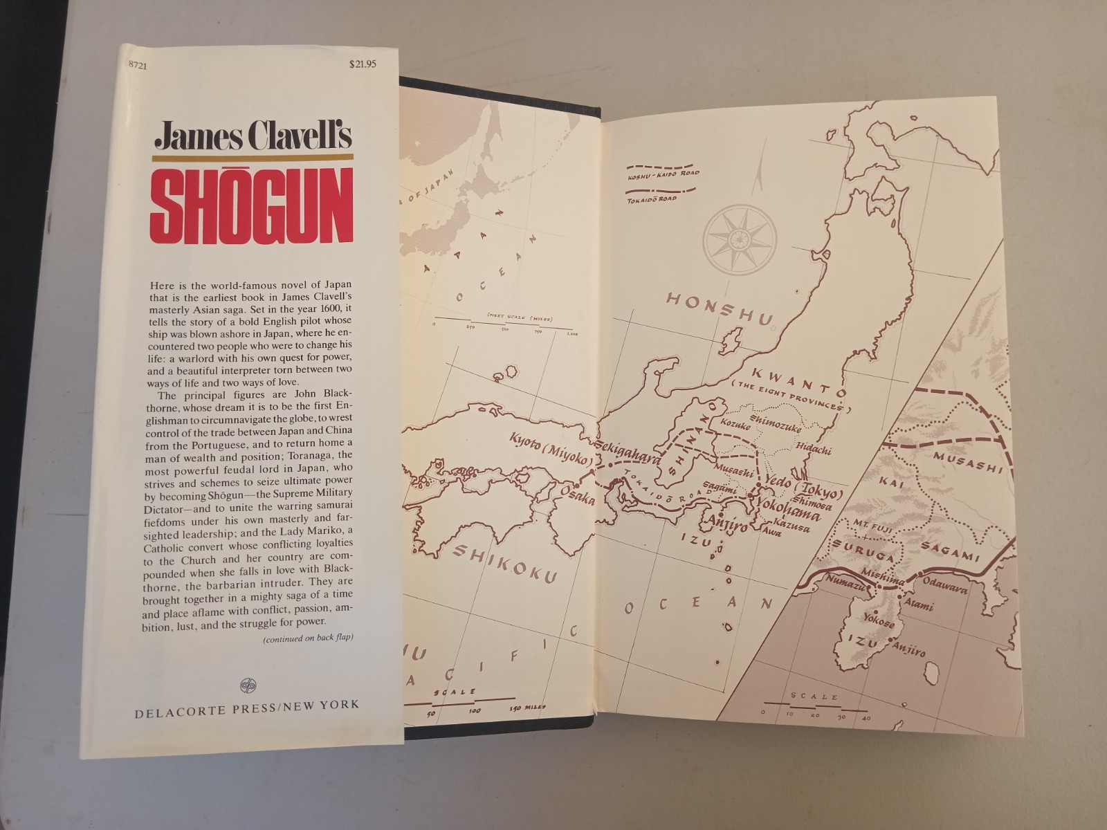 Vintage James Clavell&rsquo;s Shogun HC/DJ First Delacorte Printing Book