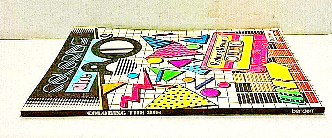 📻 Bendon 16929 Coloring the 80&rsquo;s Advanced Adult Book VG 38 Pix HipHop FreeShip
