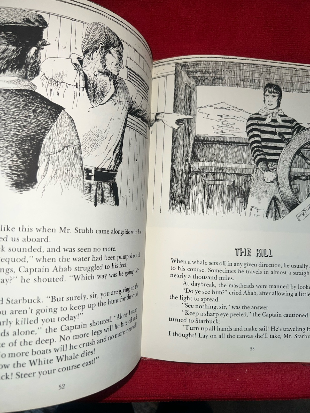 Herman Melville&rsquo;s MOBY DICK 1956 Grosset & Dunlap Hardcover Illustrated🌟Rare