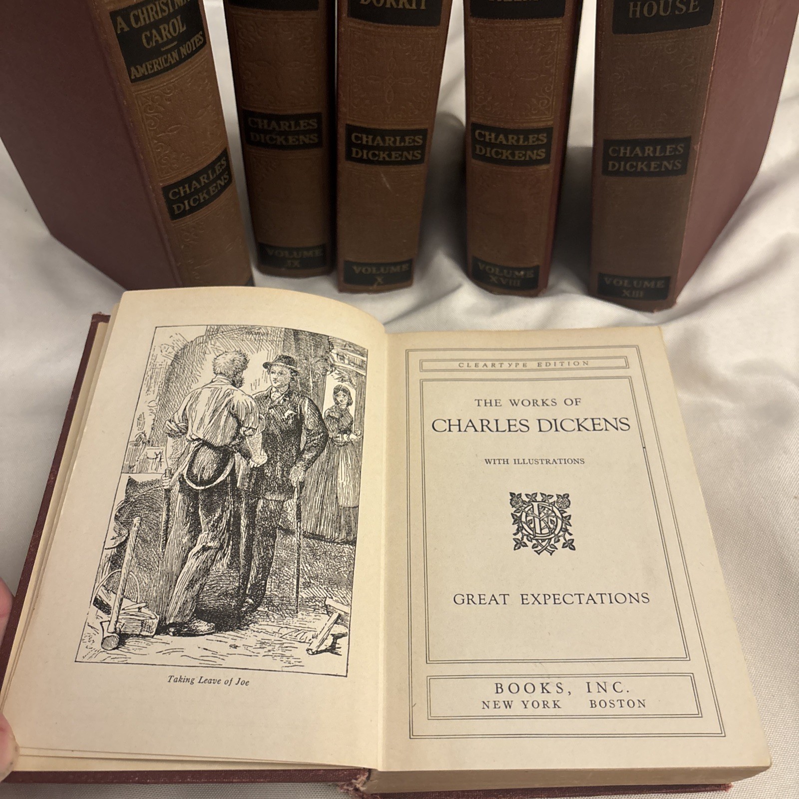 Charles Dickens 1936 Set of 6 Books Cleartype Edition – Not a Full Set