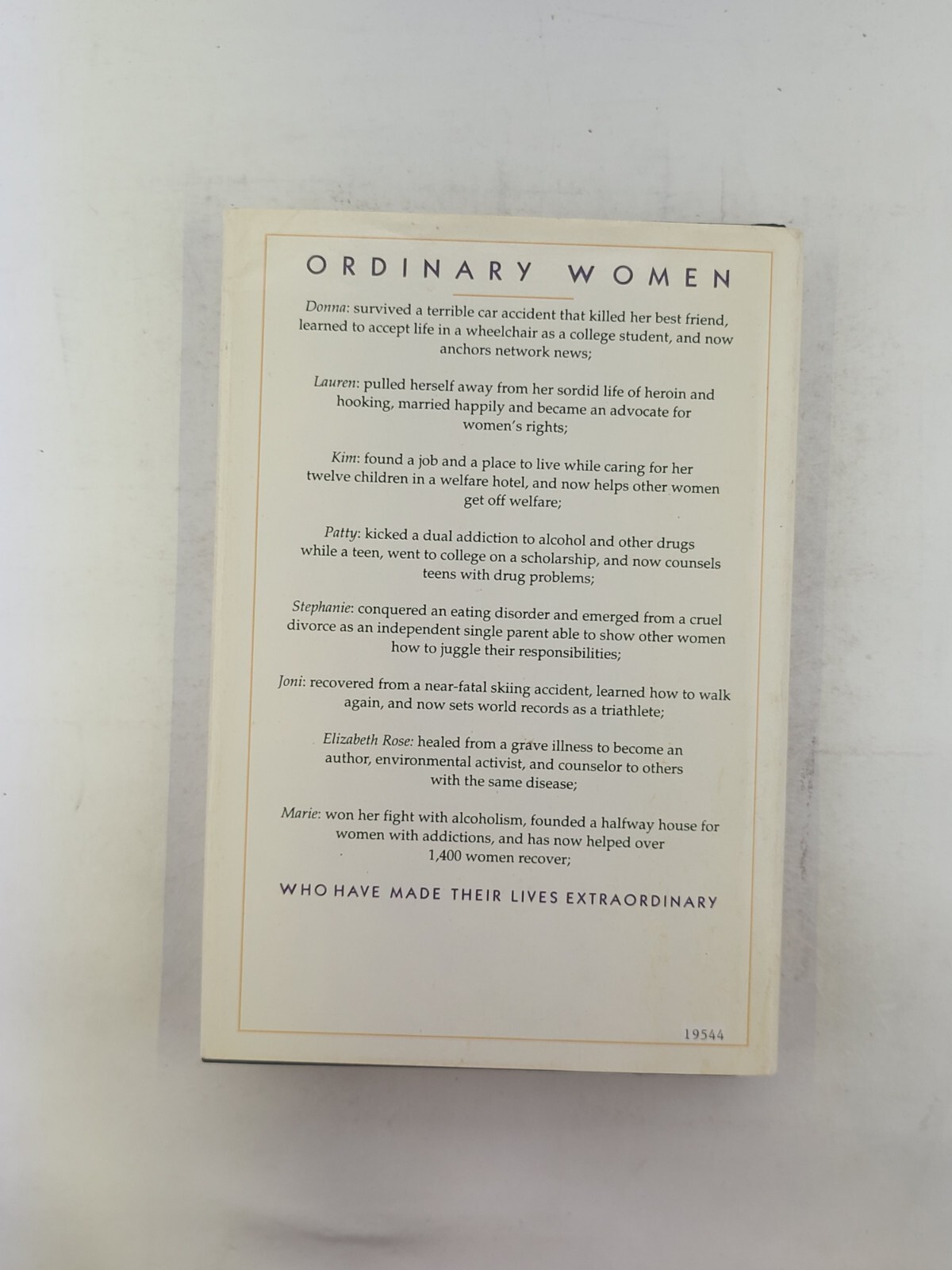 Ordinary Women, Extraordinary Lives: Marcia Chellis 1992 Hardcover
