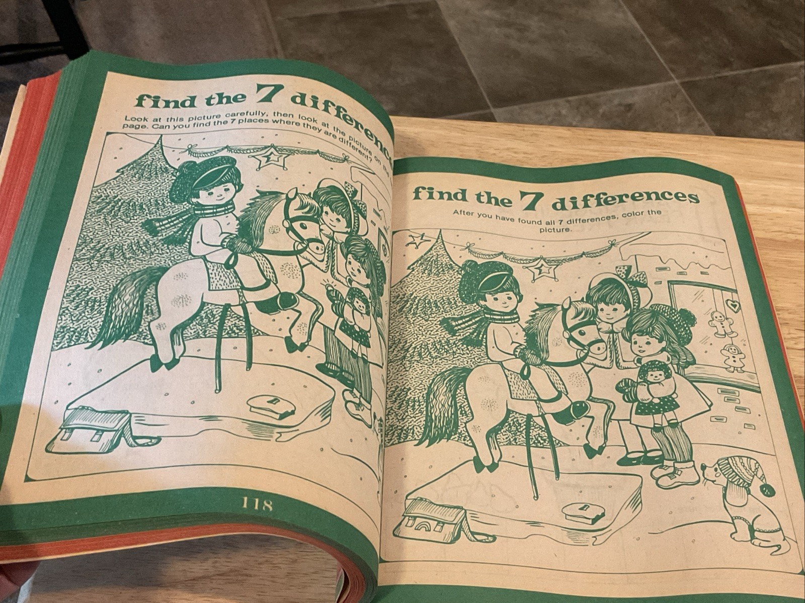 Vintage 1980 Santa&rsquo;s Big Fun Book of Activities Stories Puzzles 512 Pages Unused