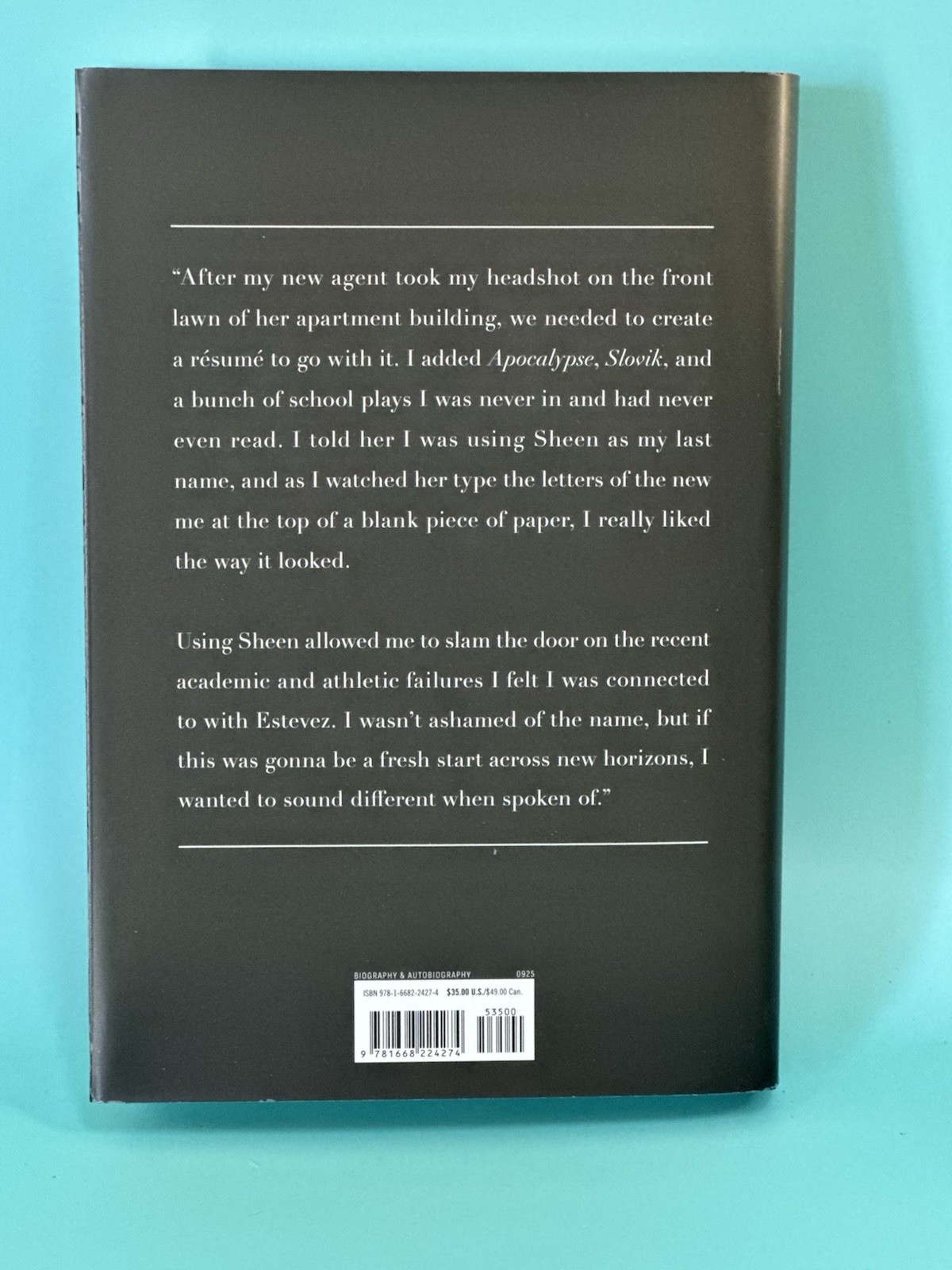 Charlie Sheen SIGNED BOOK The Book of Sheen: A Memoir 1ST EDITION Hardcover ✅✅
