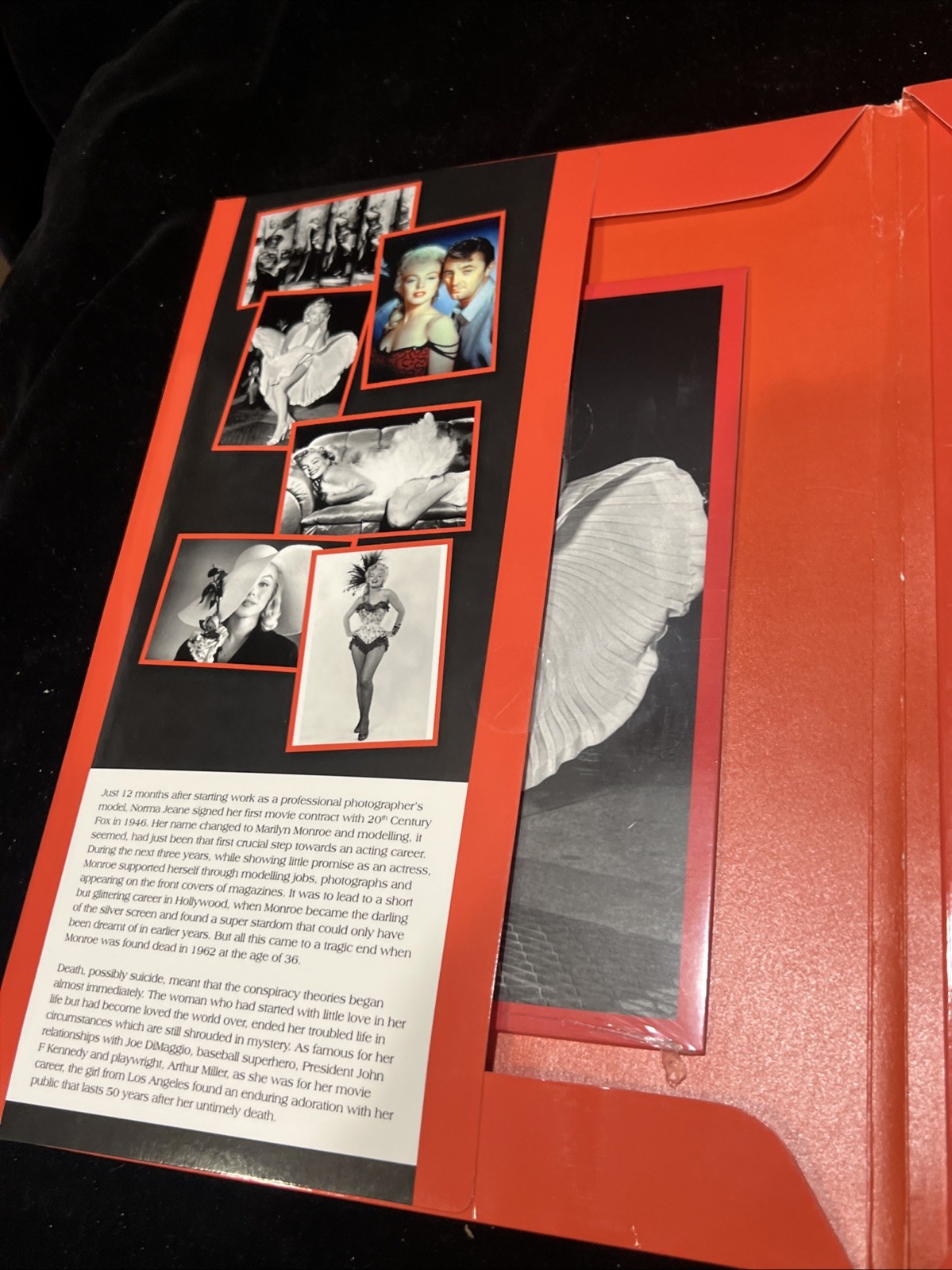 Marilyn Monroe Gone But Not Forgotten Jessica Bailey Book + 8.5&Prime;x5.5&Prime; postcards