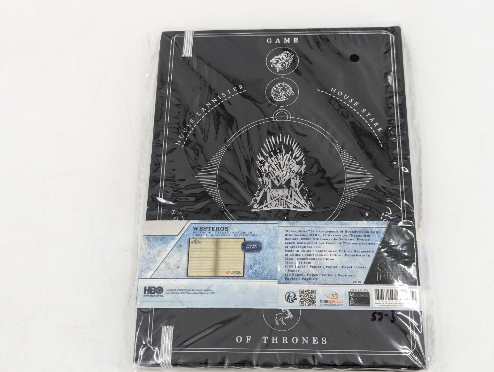Game of Thrones: Westeros Ruled Notebook Hardcover 8&Prime;x5.5&Prime; – 160 pages