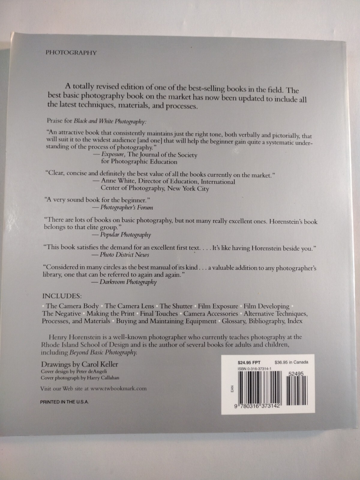 Black and White Photography : A Basic Manual by Henry Horenstein (1983, Trade…