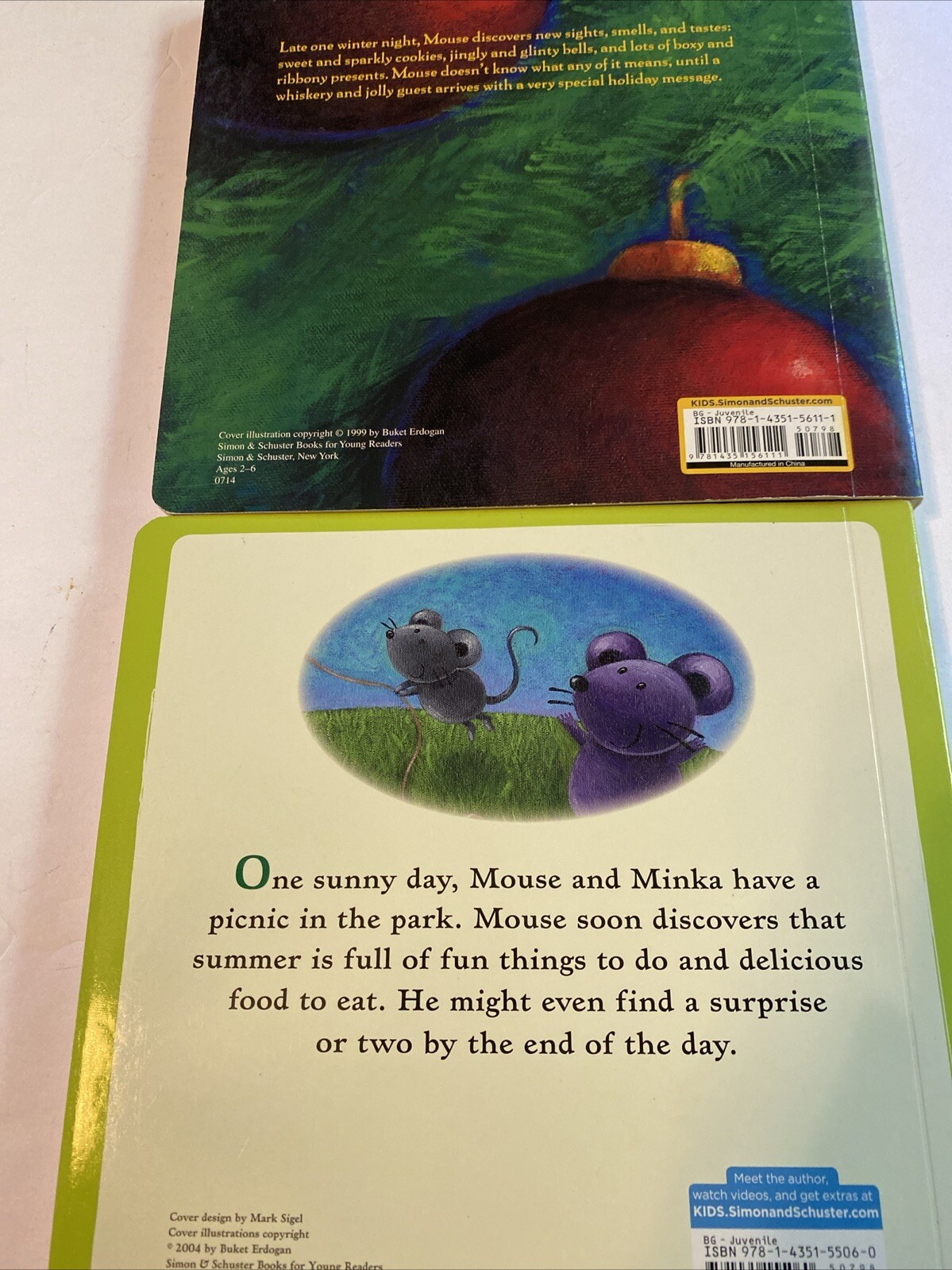 Lot Of 2-Mouse&rsquo;s First Christmas And First Summer Lauren Thompson EUC HB Books