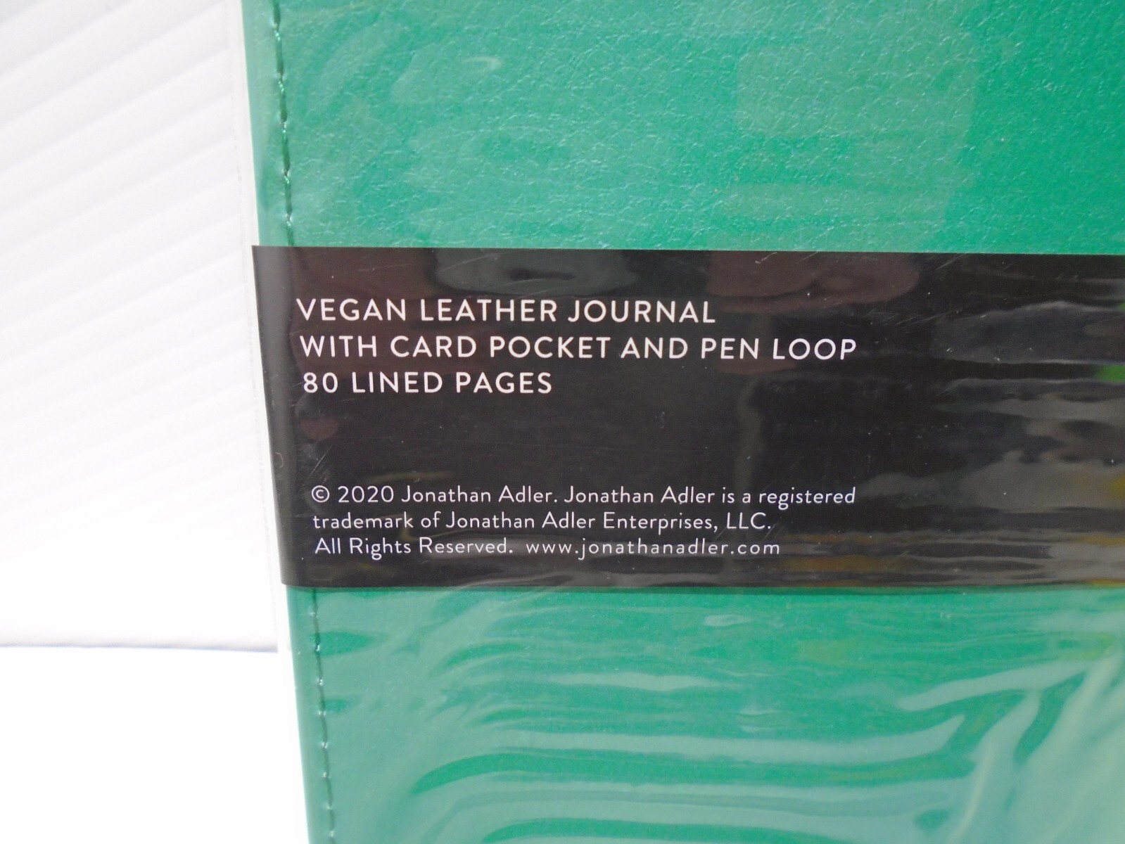 Jonathan Adler Travel Journal NWT Gold Tiger Green Cover Vegan Leather 80 pages