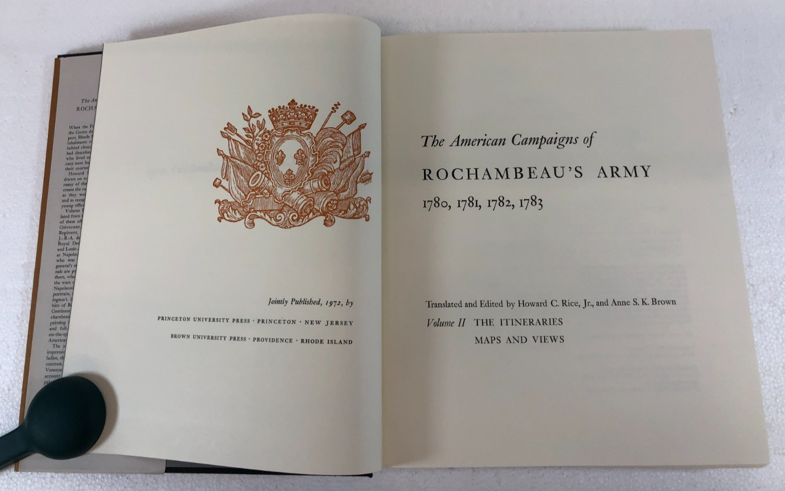 The American Campaigns of Rochambeau&rsquo;s Army 1780-1783, Set of 2, 1972 E-105
