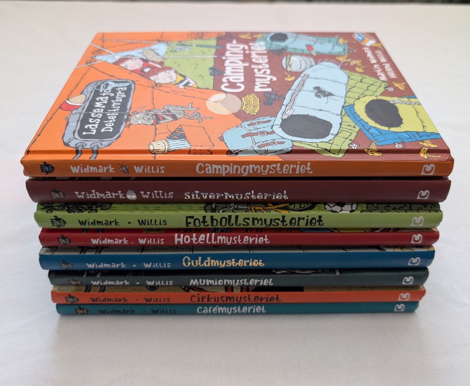 Lasse Maja&rsquo;s Detective Agency 8 Book Hardcover Lot in Swedish Svenska Widmark