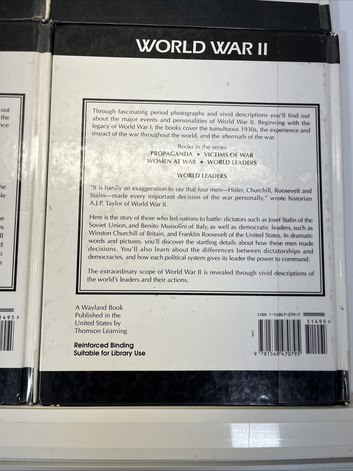 5 Library Edition World War II « Victims of War »  » World Leaders » « Propaganda »