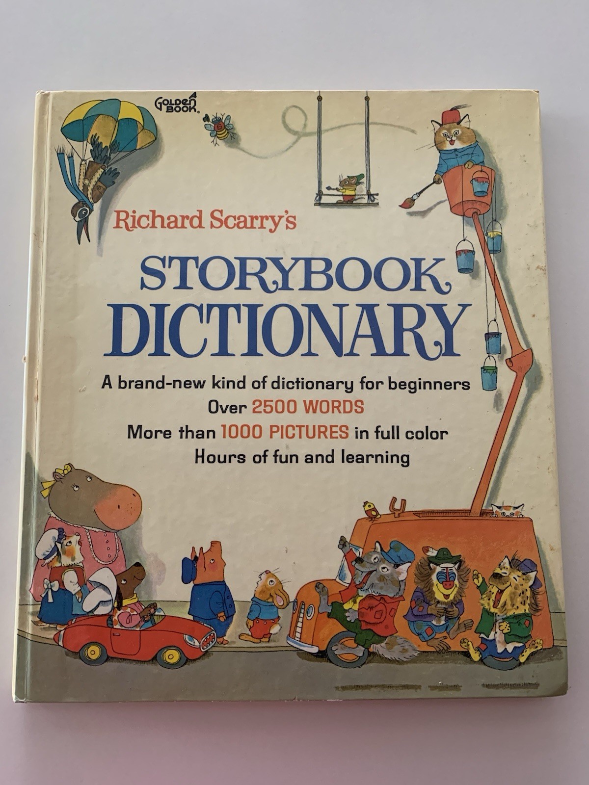 1966 Richard Scarry&rsquo;s Storybook Dictionary HC Golden Book ~ Oversized 12×10.5in