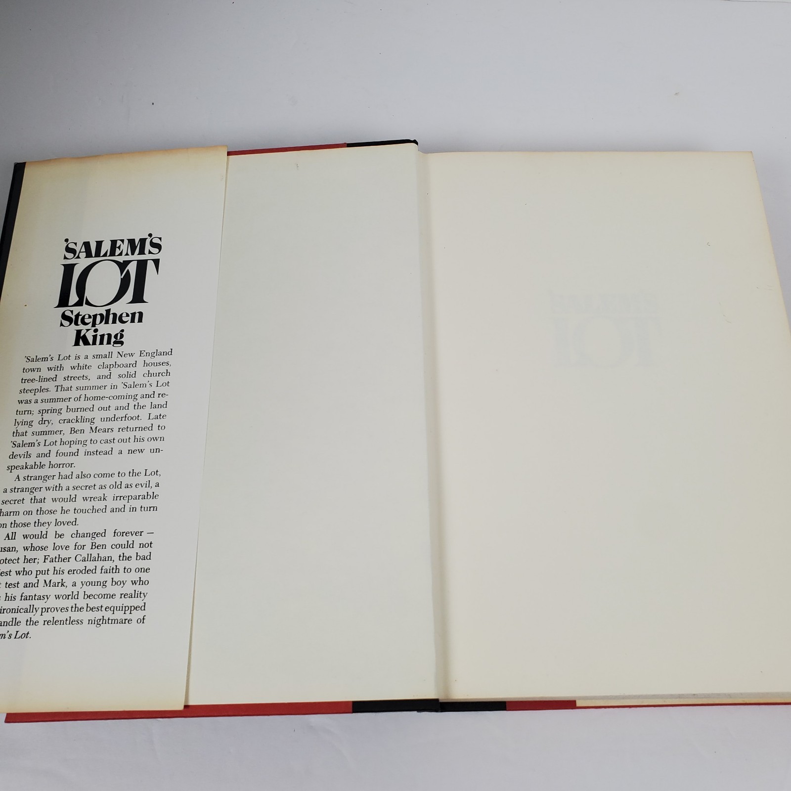 Salem&rsquo;s Lot by Stephen King (1975, Hardcover)