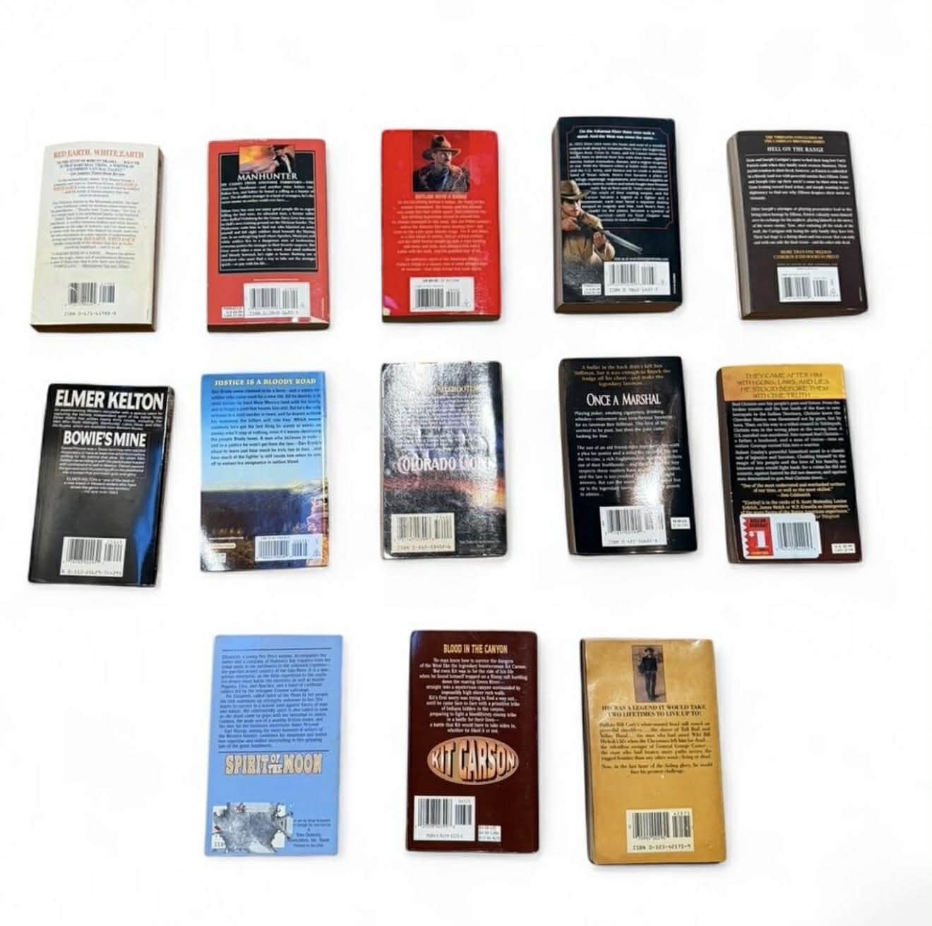 Vintage Western Novels Bundle of 13 Paperback Books