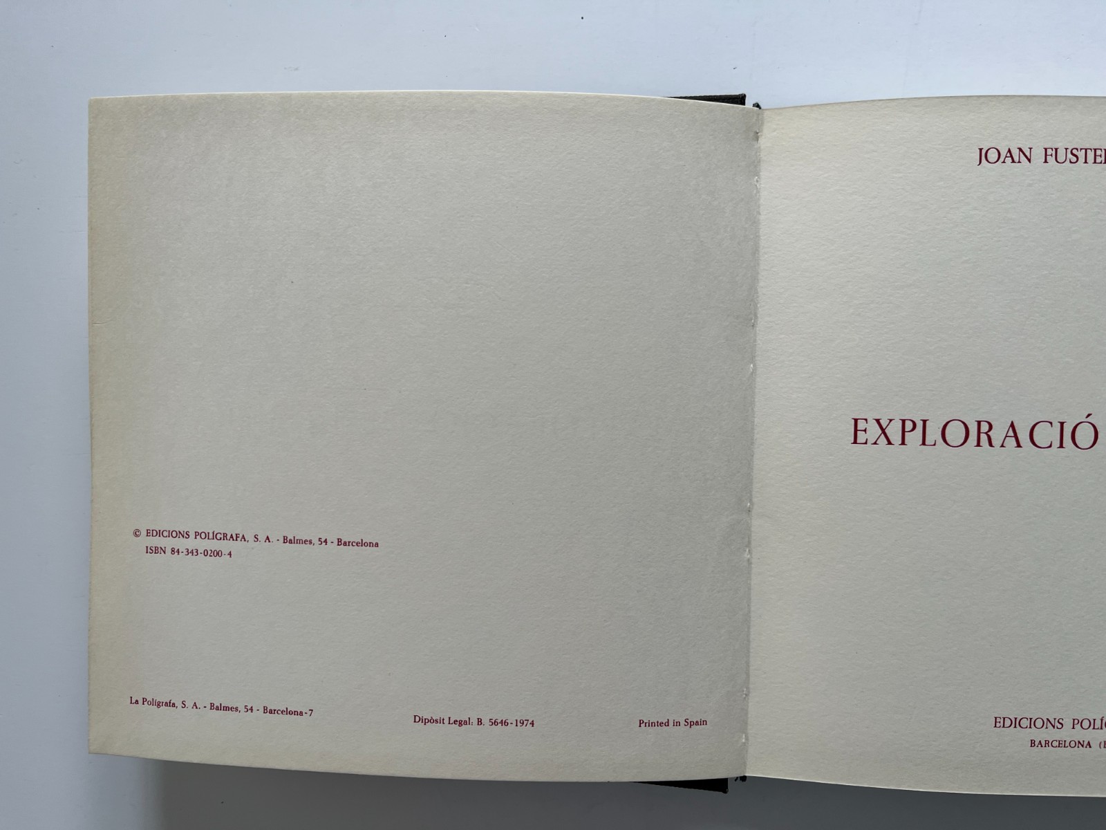 Exploració de L&rsquo;ombra by Joan Fuster and Joan Ponc ~ 1974 Barcelona