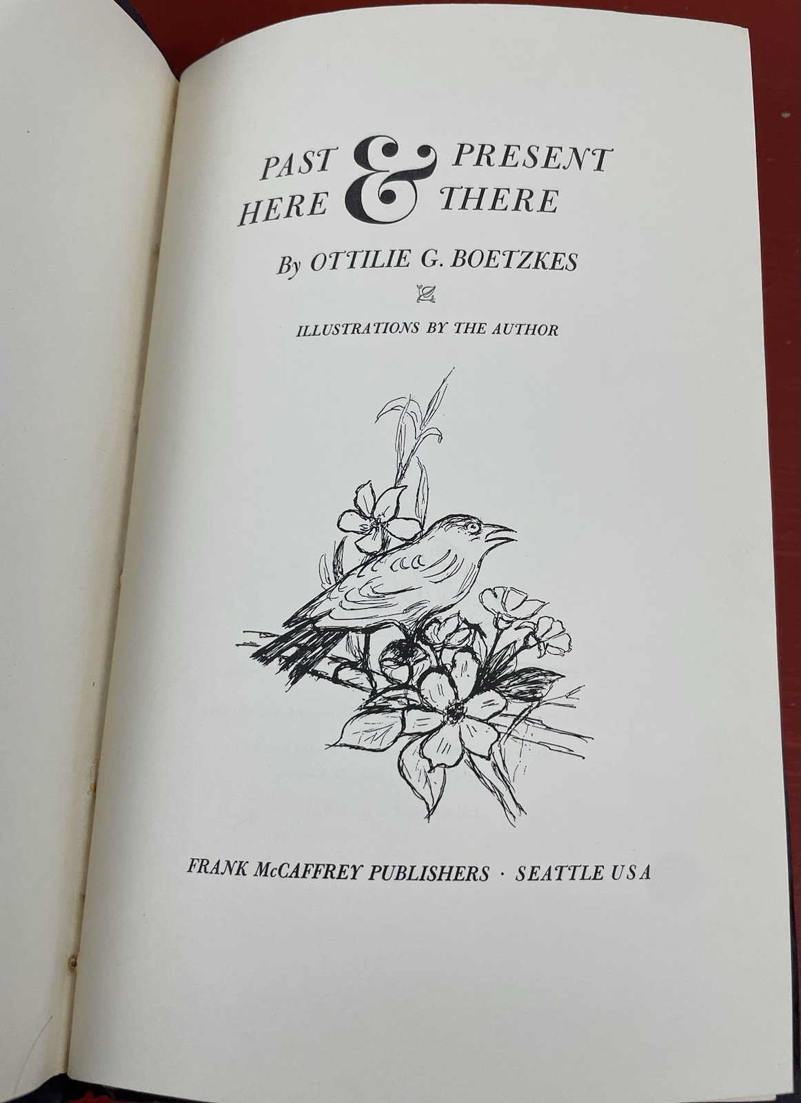 Past & Present, Here & There by Otillie G. Boetzkes PB VTG Poetry Nature 1966
