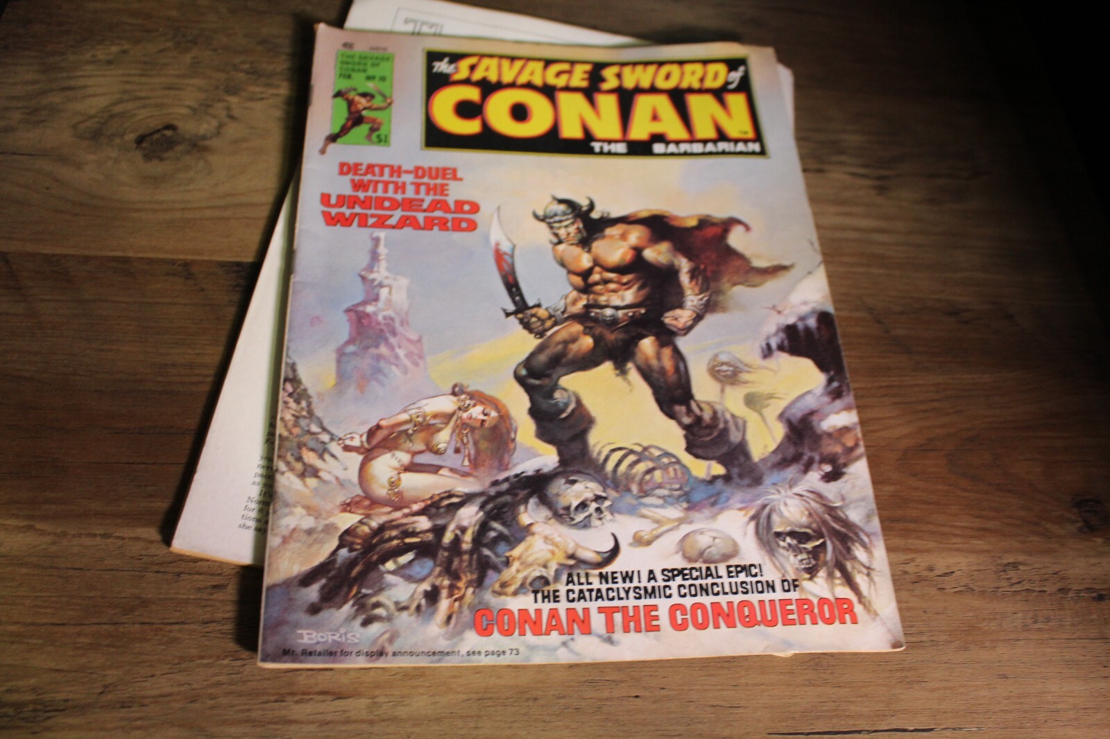 Savage Sword of Conan the Barbarian #8 #9 #10 Feb 1976 Comic MAGAZINE LOT OF 3