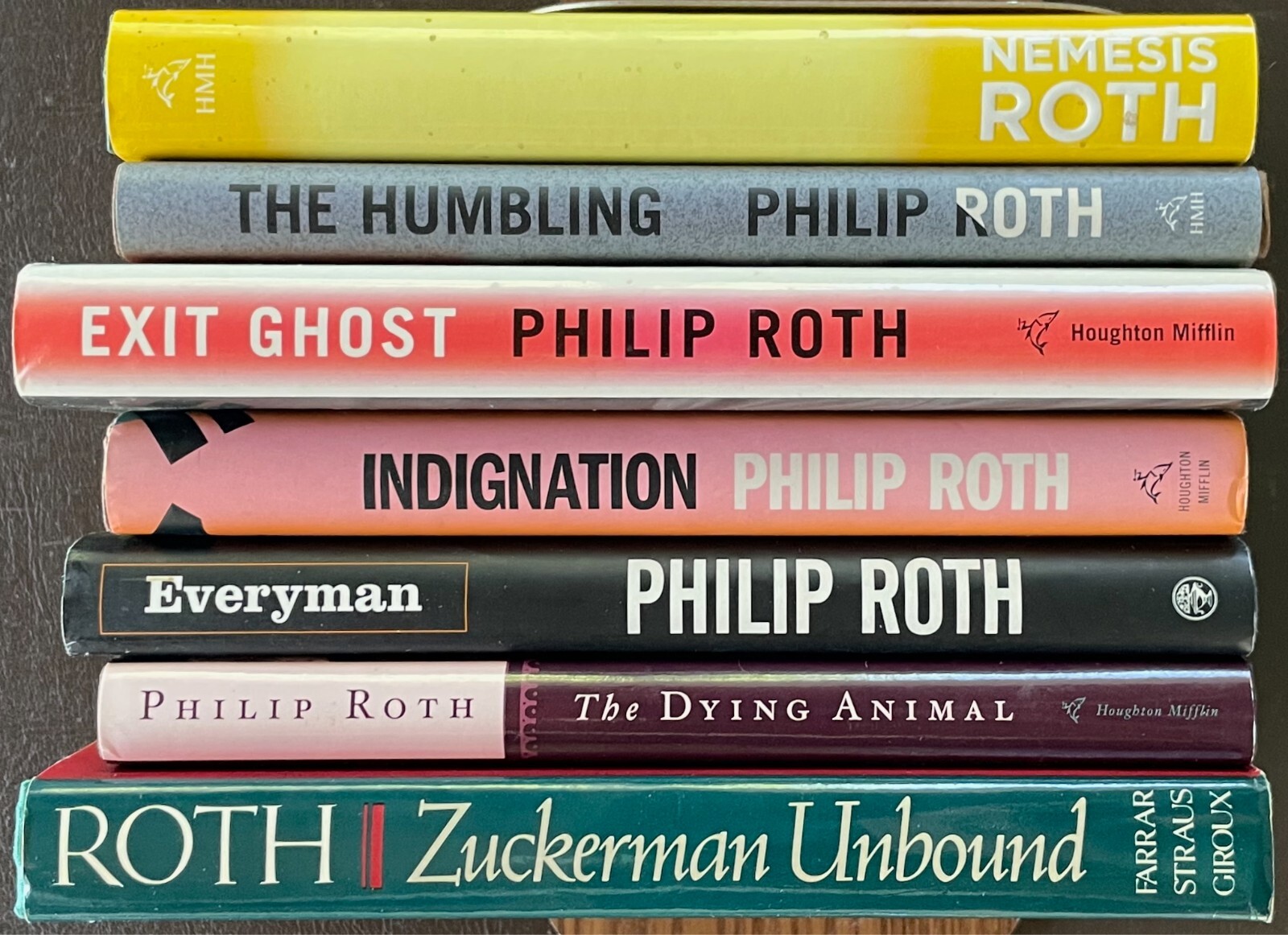 Lot of 7 Philip Roth novels 6) 1st & 1) 2nd Editions. HB w/Dust jacket. G-VGC