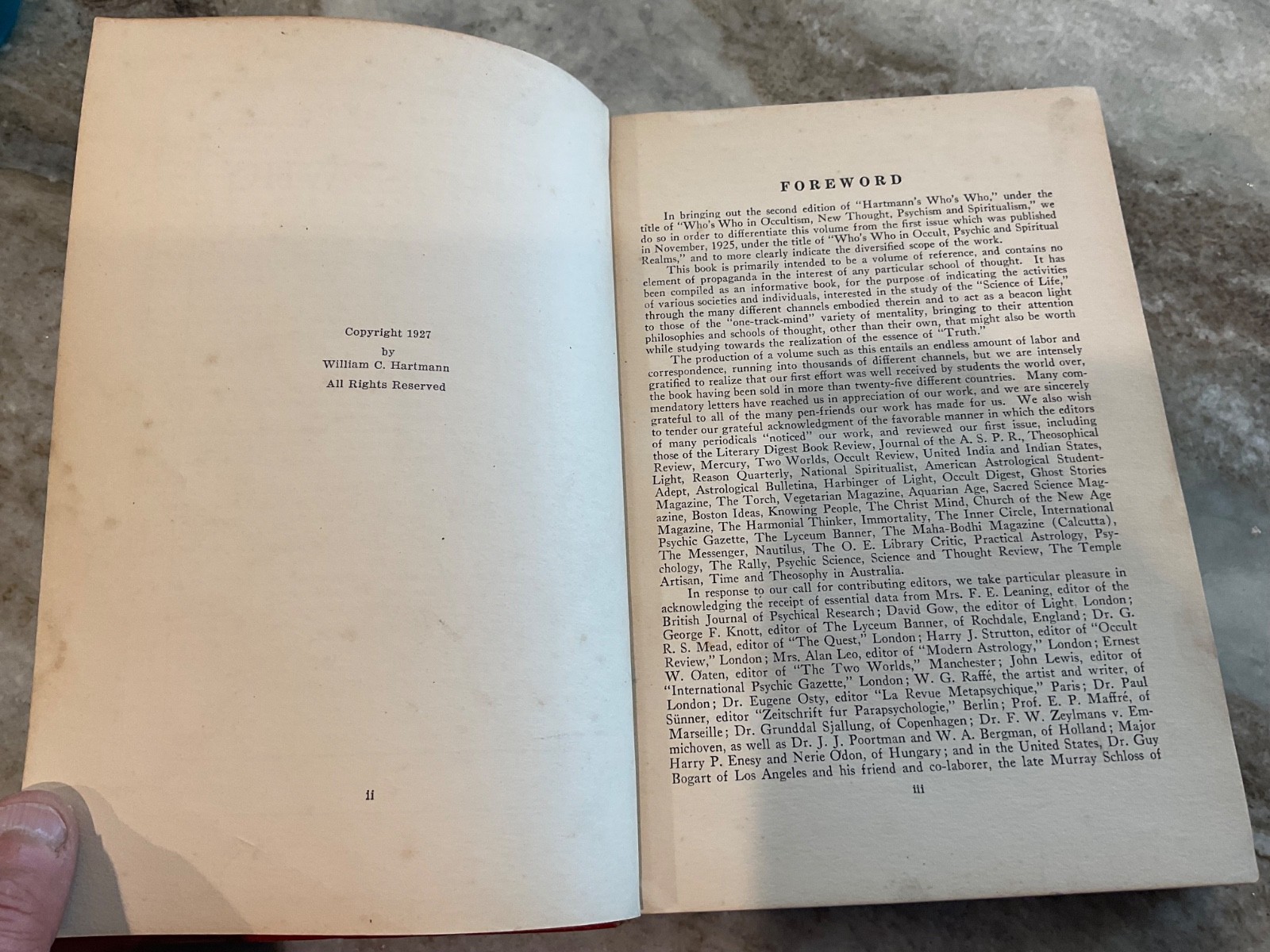HARTMANN&rsquo;S WHO&rsquo;S WHO in OCCULTISM , NEW THOUGHT PSYCHISM ..1927 2nd Ed. HC Rare
