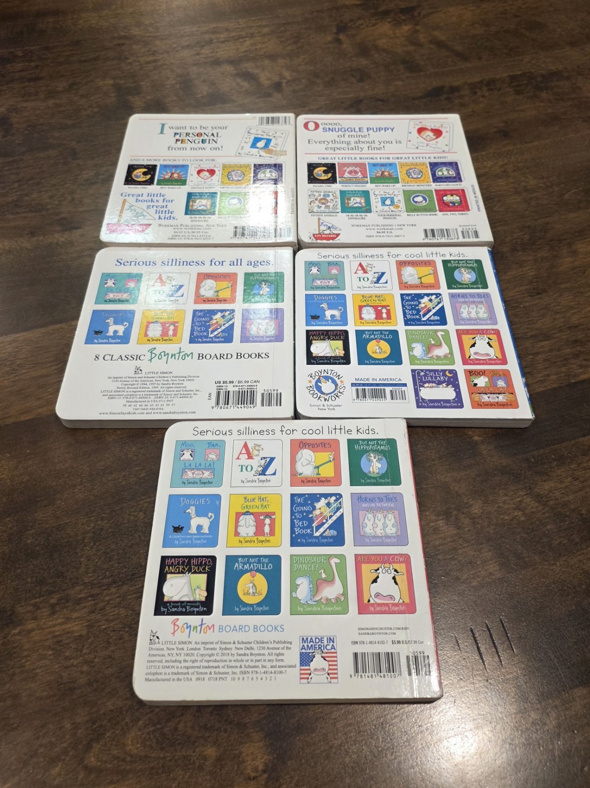 Lot (5) Sandra Boynton Board Books