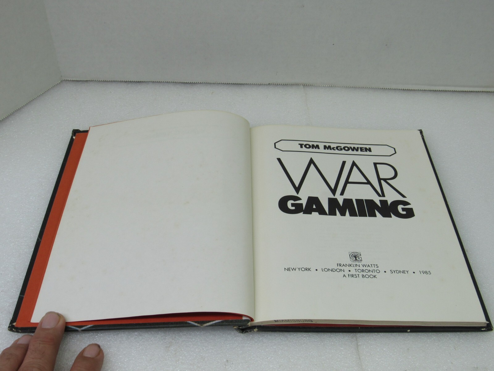 War Gaming by Tom McGowen Franklin Watts First Book 1985 Hard Cover