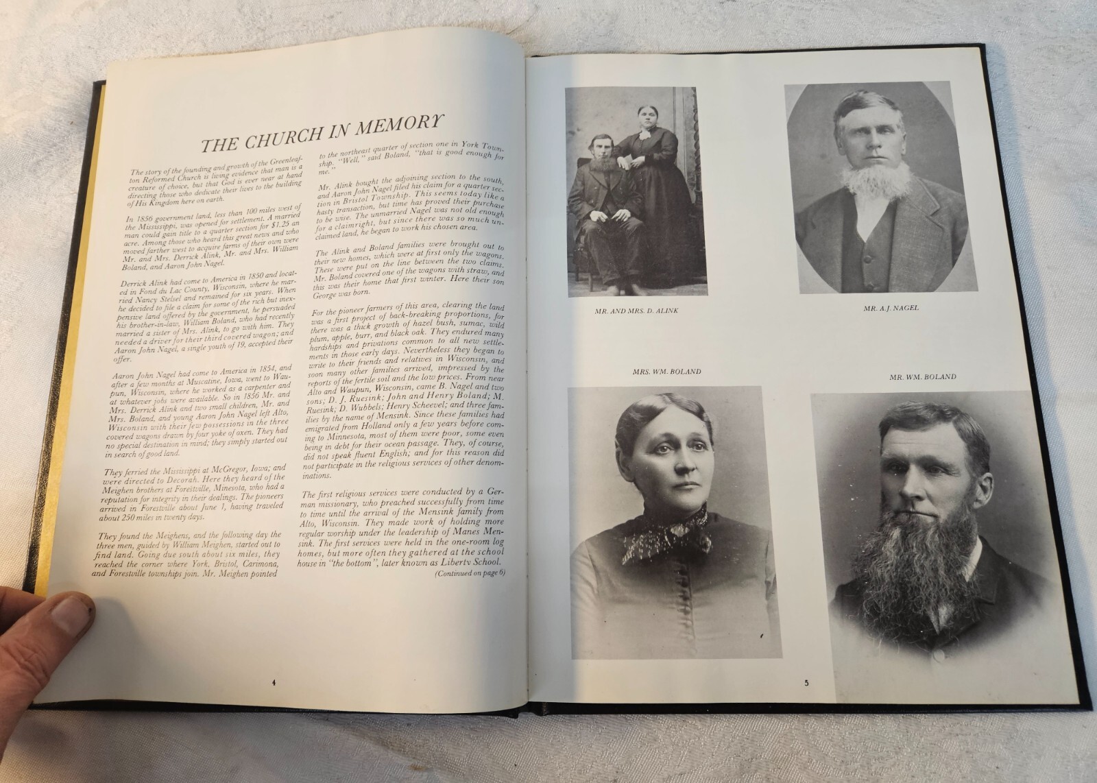 1967 GREENLEAFTON MN Reformed Church Centennial Celebration Hardcover Book Flier