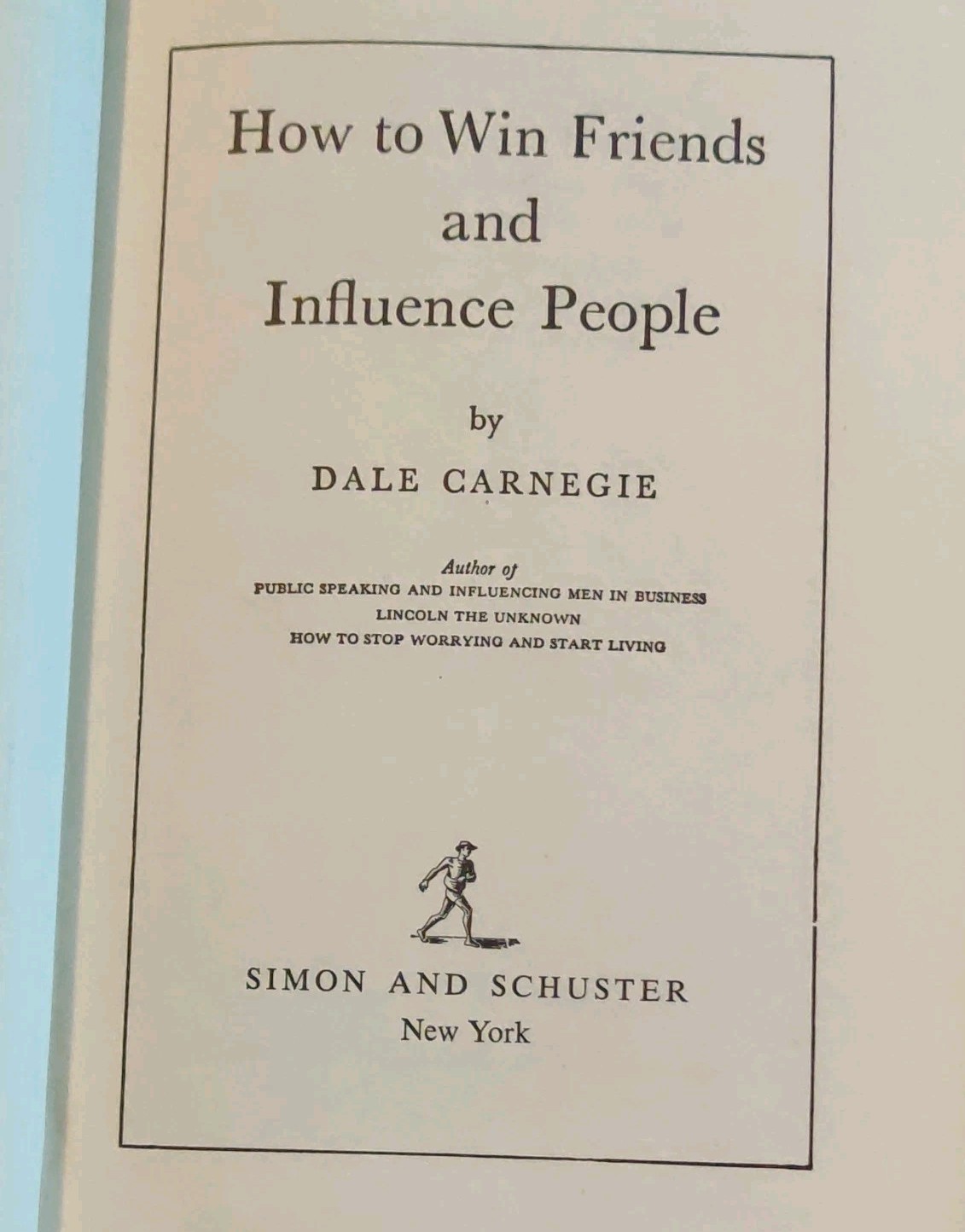 RARE How to Win Friends and Influence People by Dale Carnegie, S&S 1936 HC 114th
