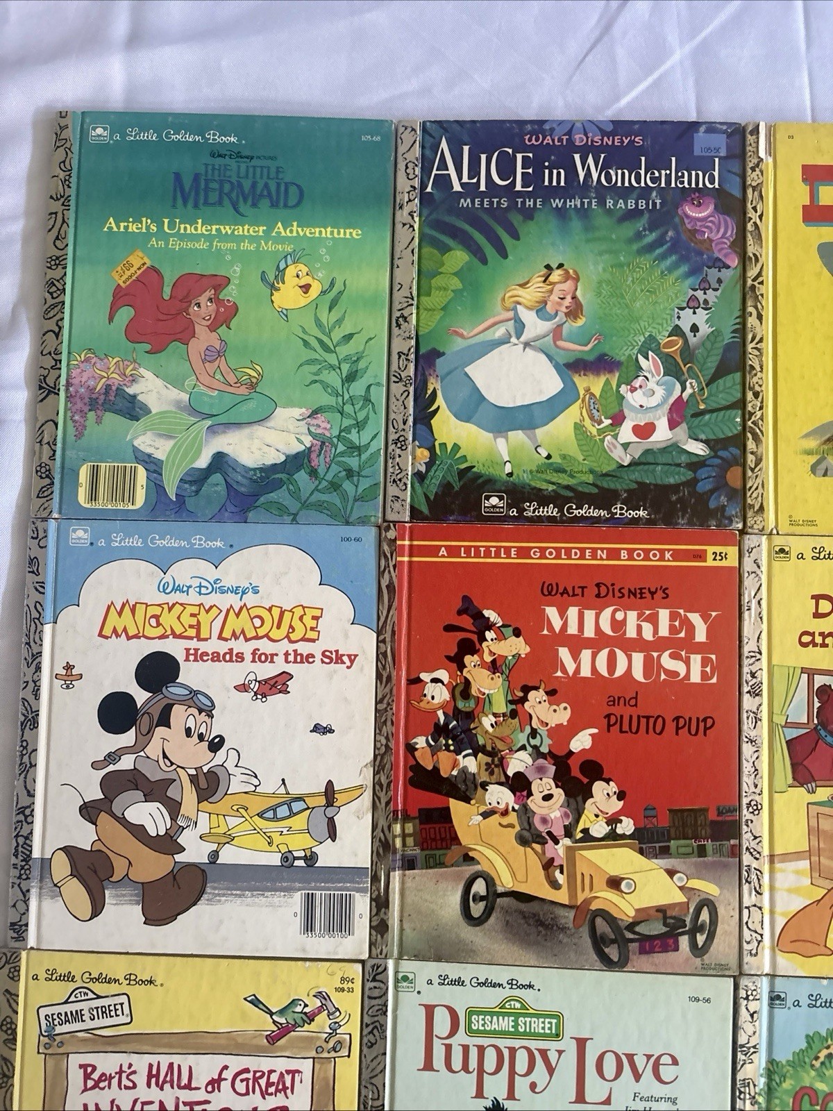 Vintage Little Golden Book Lot Of 14 Walt Disney Sesame Street Looney Toons