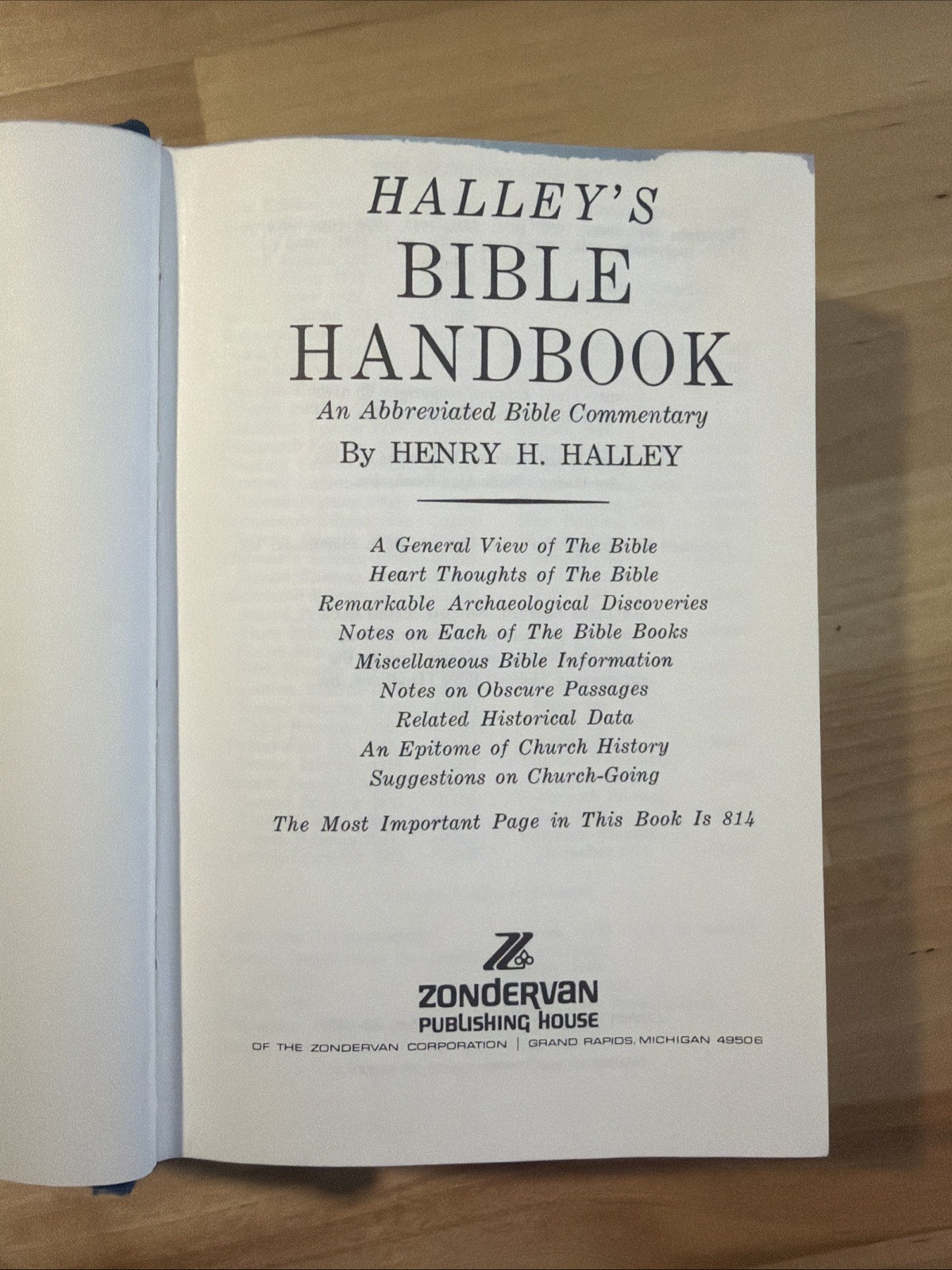 Halley&rsquo;s Bible Handbook New Revised Edition Hardcover 1965 24th Edition
