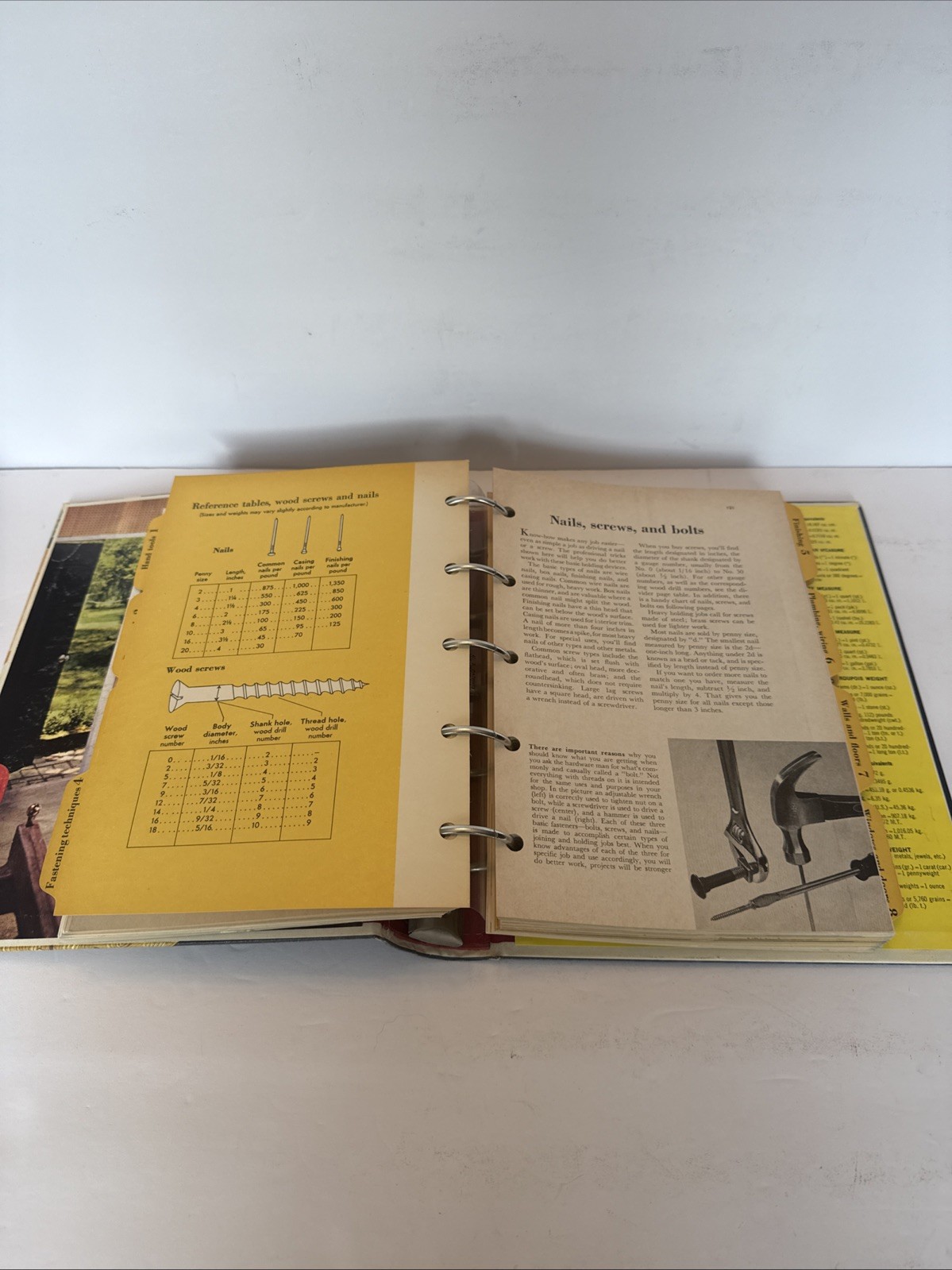Vintage Better Homes & Gardens Handyman&rsquo;s book 5 ring binder with 400 pages 1966