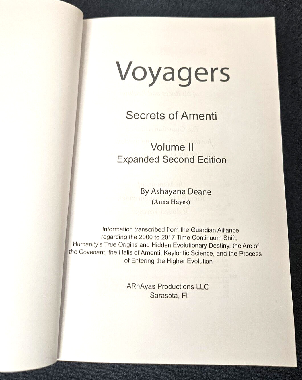 NEW Voyagers Vol II « Secrets of Amenti »by Ashayana Deane, 2nd New 2025 OWN IT!