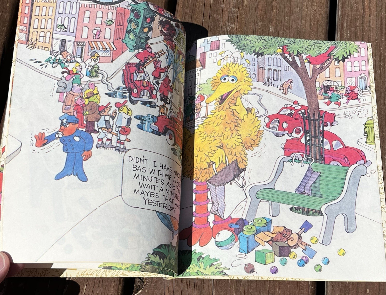 Vintage Sesame Street Big Bird&rsquo;s Red Book 1977 Little Golden Book Children&rsquo;s
