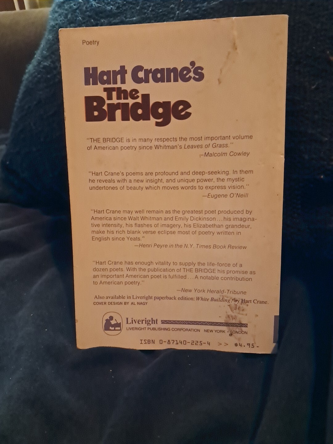Good &lsquo;Hart Crane&rsquo;s The Bridge&rsquo; Commentaries by W. Frank & T. Vogler – 1970 PB