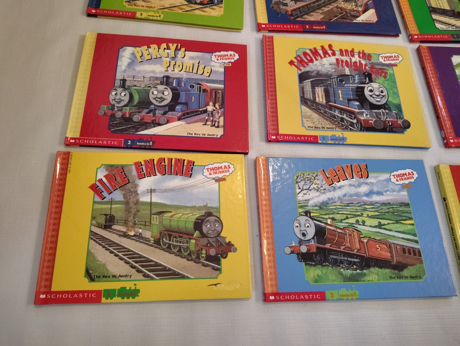 12 THOMAS THE TANK ENGINE & FRIENDS Club 2 Books in 1 Awdry Scholastic HC Lot