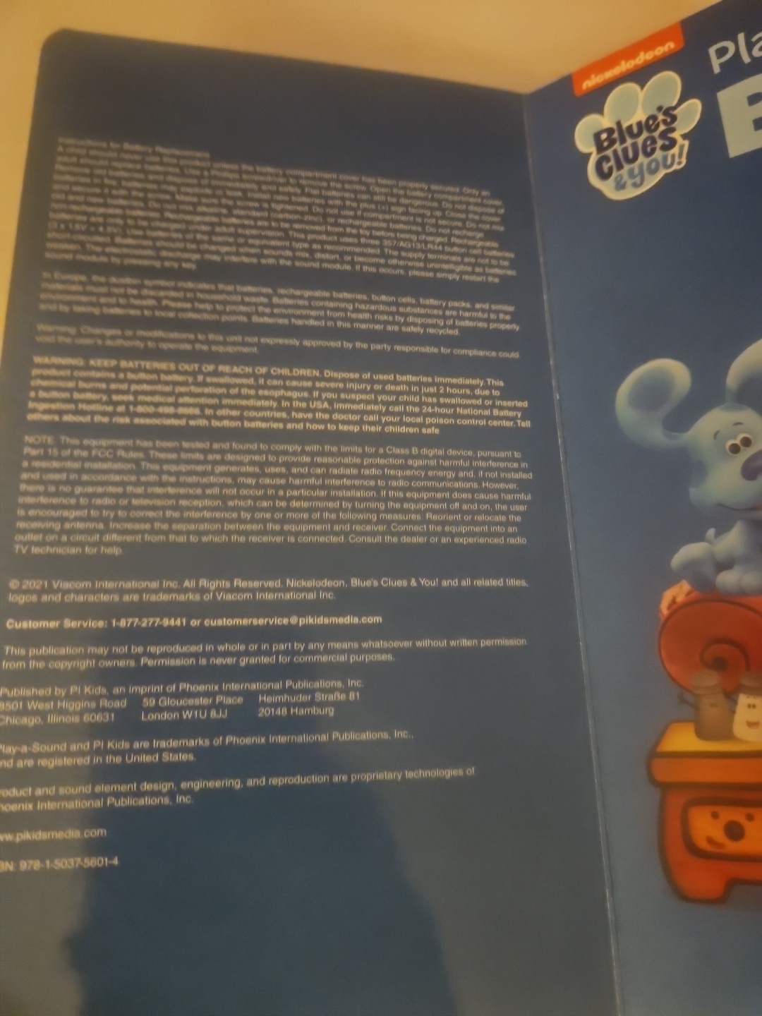 Nickelodeon Blue&rsquo;s Clues and You! « Play Day with Blue! » Sound Book by PI Kids