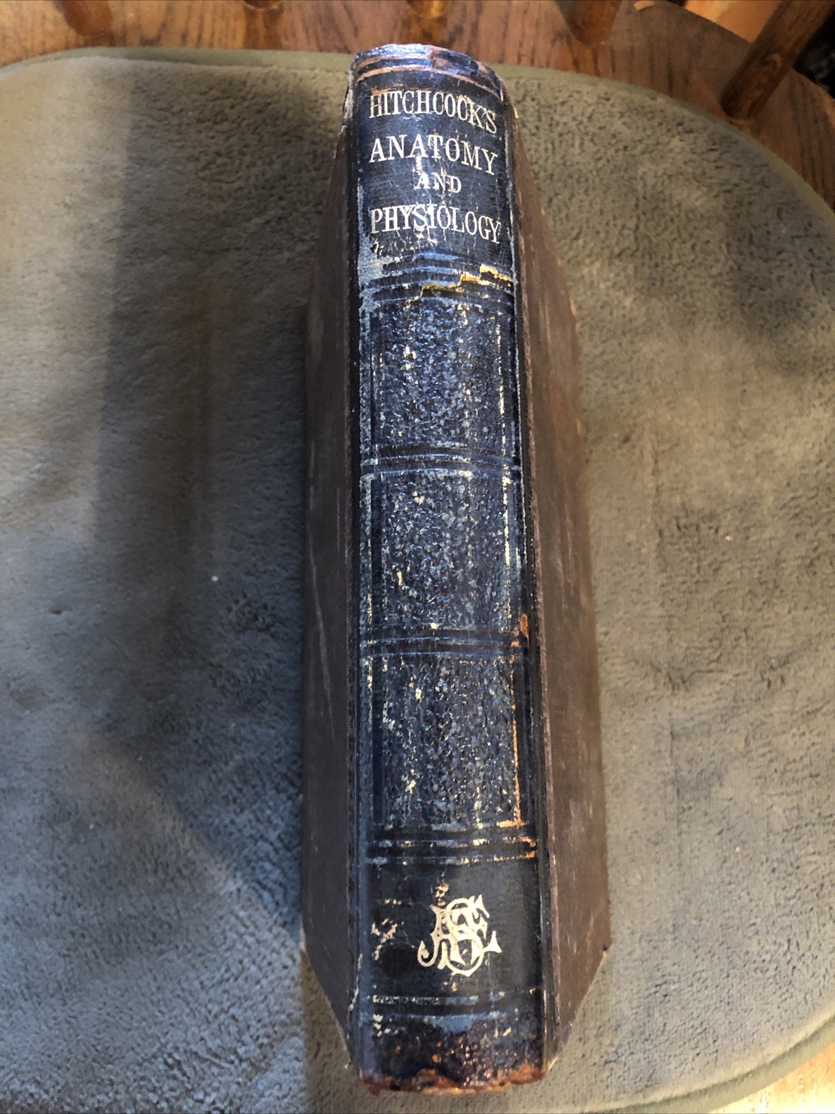 1875 Elementary Anatomy by Hitchcock black Hardback illust. 435 Pages w/index