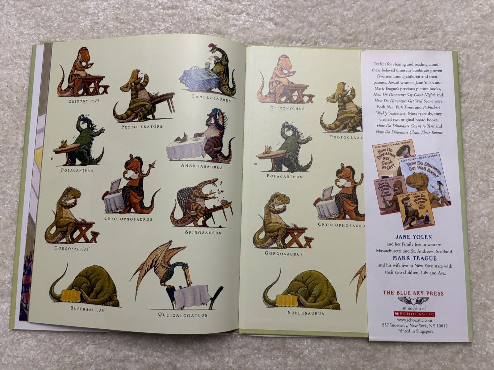 Lot Of 3 How Do Dinosaurs book Jane Yolen & Teague Say Good Night, I’m Mad, Safe