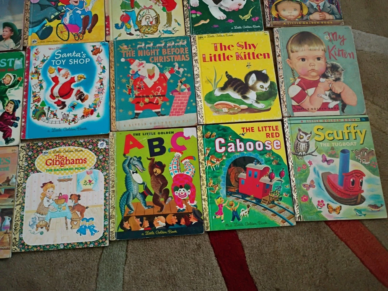 Lot of 33 Little Golden Books Vintage 1940&rsquo;s To 1980&rsquo;s Fair Condition