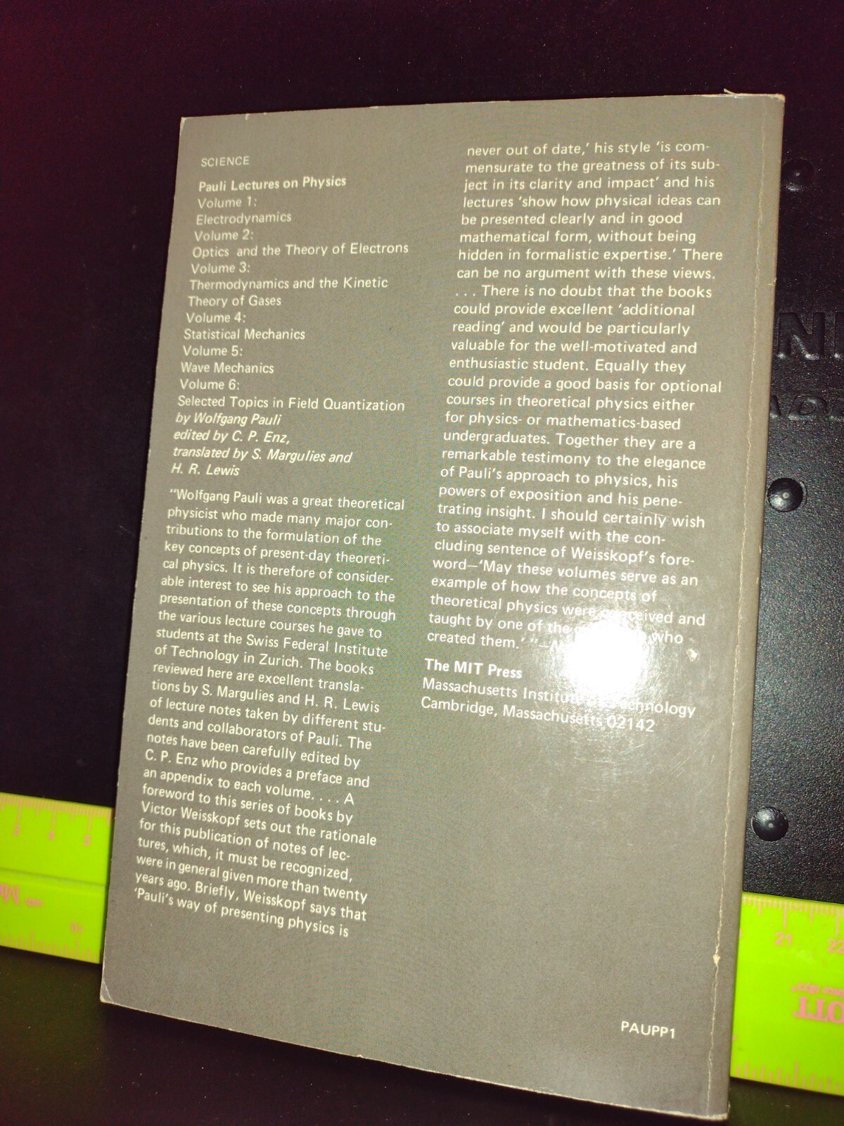 Wolfgang Pauli Lectures on Physics 4 Of 6 Volumes From 1973 1st Ed #1,2,5,6 New