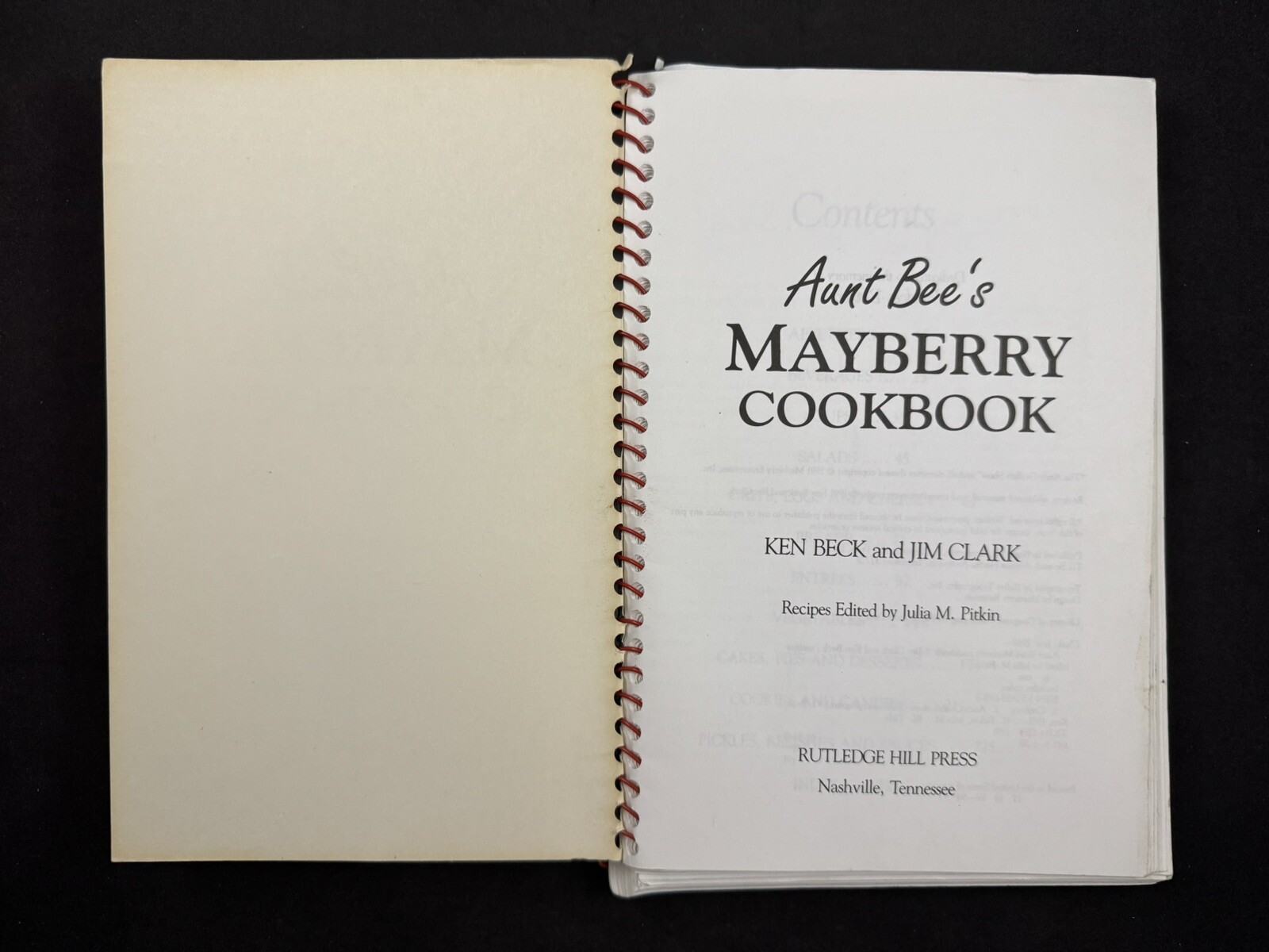 Aunt Bee&rsquo;s Mayberry Cookbook by Ken Beck & Jim Clark (1991)