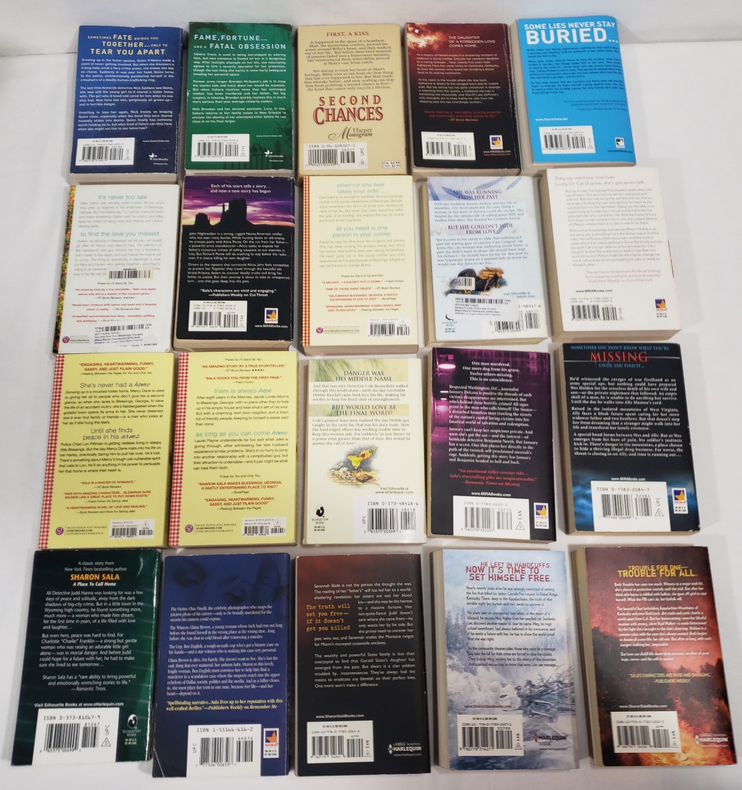 Sharon Sala Books Lot Of 40 Romantic Suspense Novels Romance Mystery Big Bundle